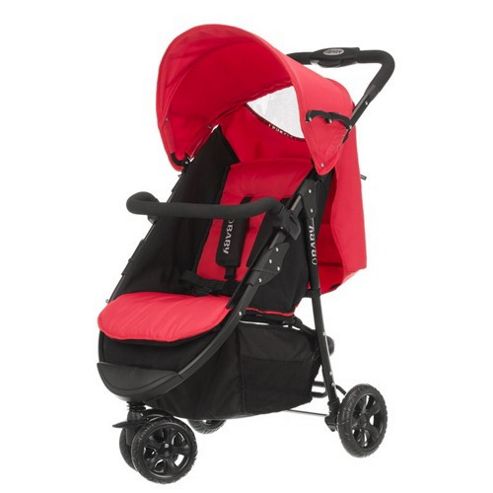 Image of Obaby Tour 3 Wheeler Stroller - Black & Red
