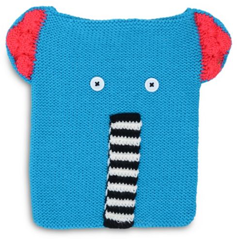Image of Quirky Character Knitted Ipad Cover - Blue Elephant