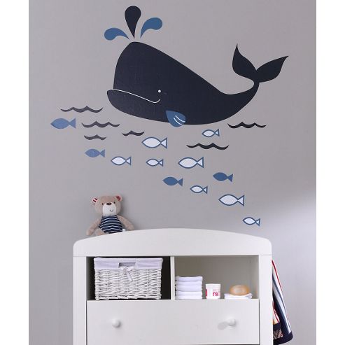 Image of Mothercare Whale Bay Large Wall Stickers