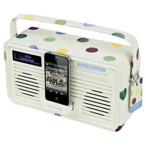 Image of Viewquest Emma Bridgewater Retro Dab+/fm Radio, Iphone 5/5s/6/6 Plus Polka Dot