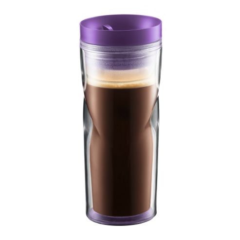 Image of Bodum Double Wall Travel Mug 0.45l / 16oz - Purple