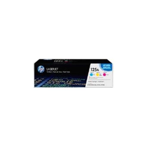 Image of Hp 125a Cyan/magenta/yellow Original Toner Cartridges (yield 1400 Pages Per Cartridge) For Laserjet Printers
