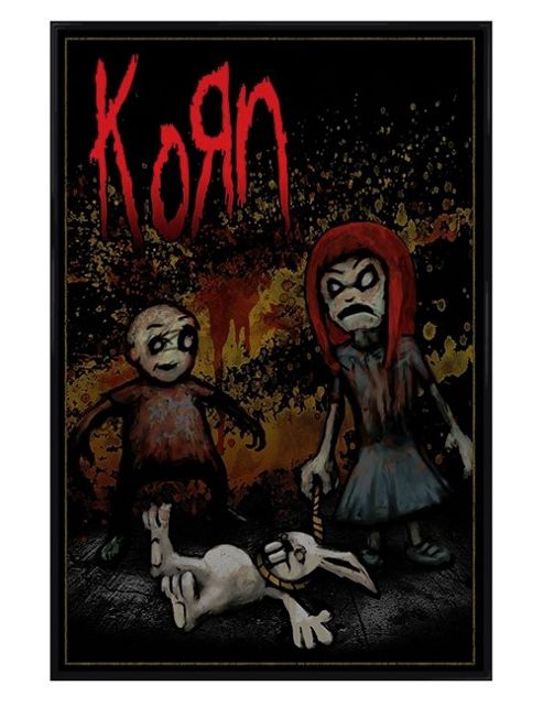 Image of Korn Gloss Black Framed Dead Bunny Poster
