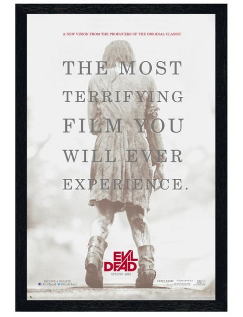 Image of Black Wooden Framed The Evil Dead A Terrifying Experience Poster