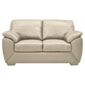Alberta Small Leather Sofa, Ivory