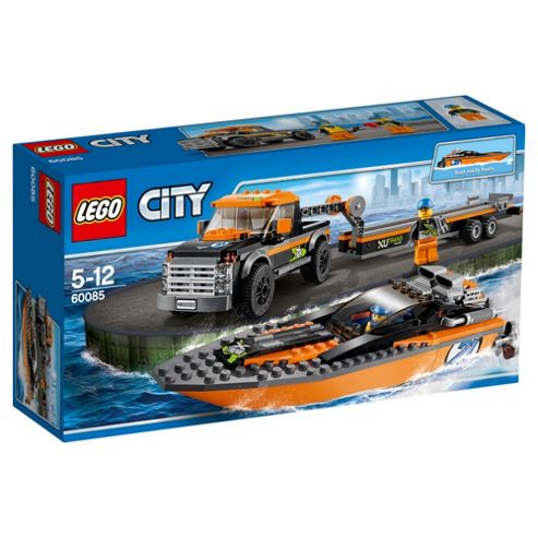 Image of Lego City 4x4 With Power Boat 60085