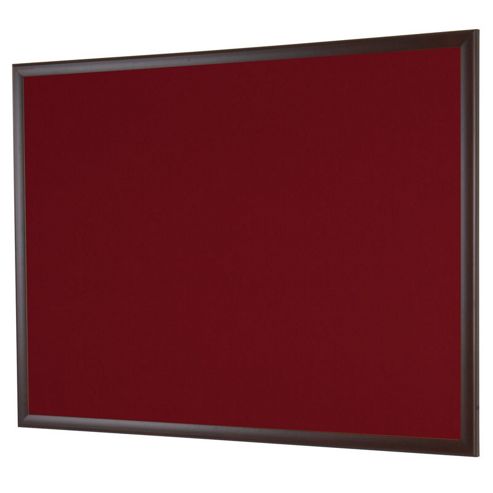 Image of Ef Eco-friendly Noticeboards - Mahogany Effect Frame - Burgundy - 120 Cm H X 120 Cm W