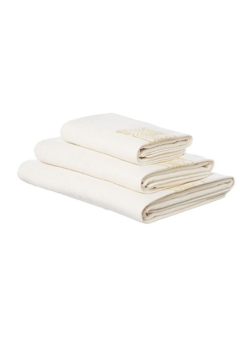 Image of Biba Gold Logo Bath Towel In Cream
