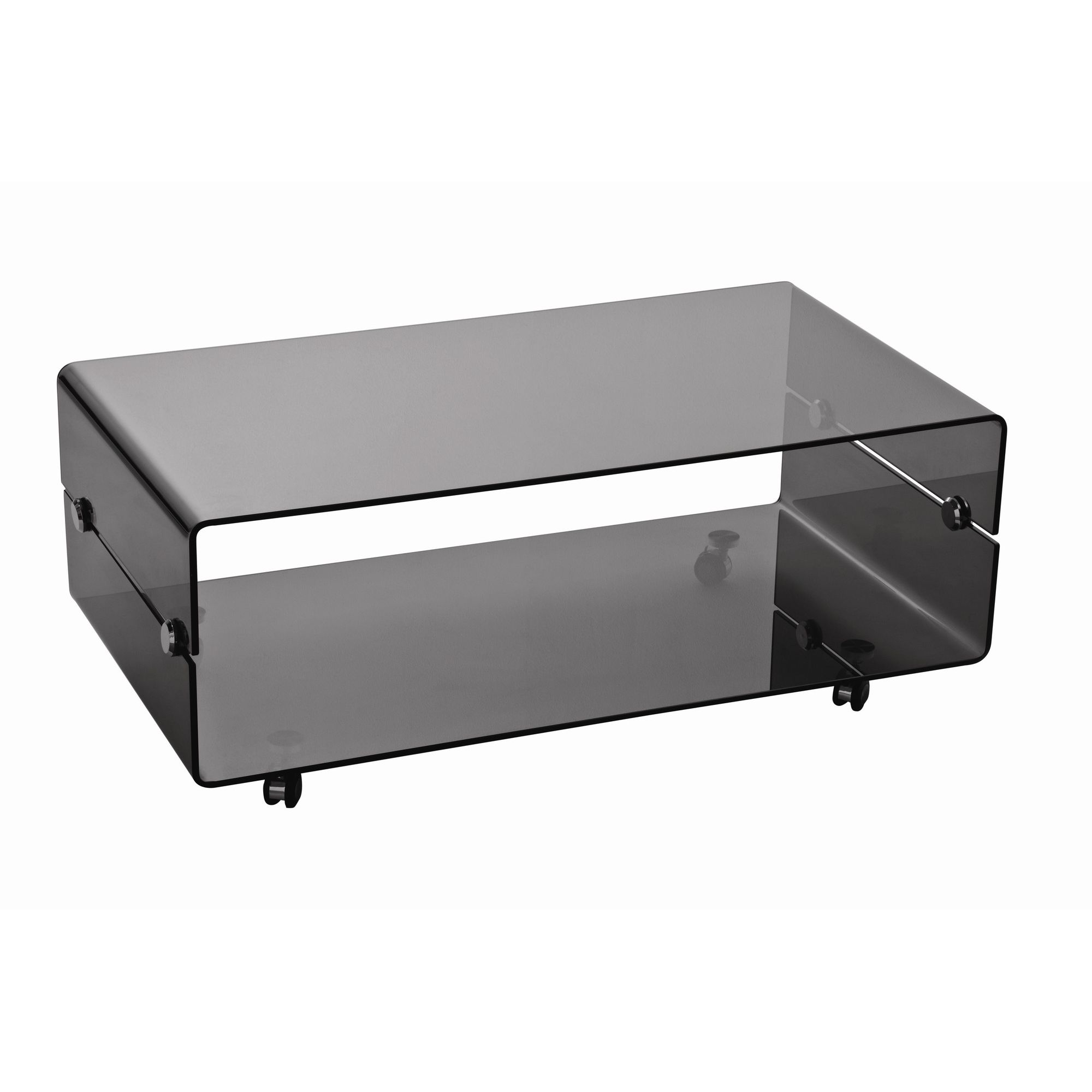 Premier Housewares Two Tier Coffee Table with Wheels at Tescos Direct