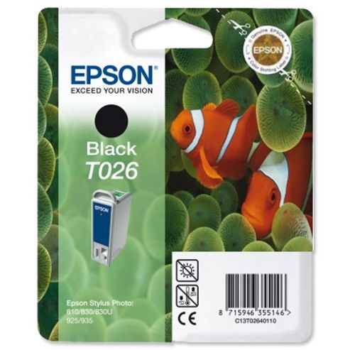 Image of Epson Singlepack Black T026