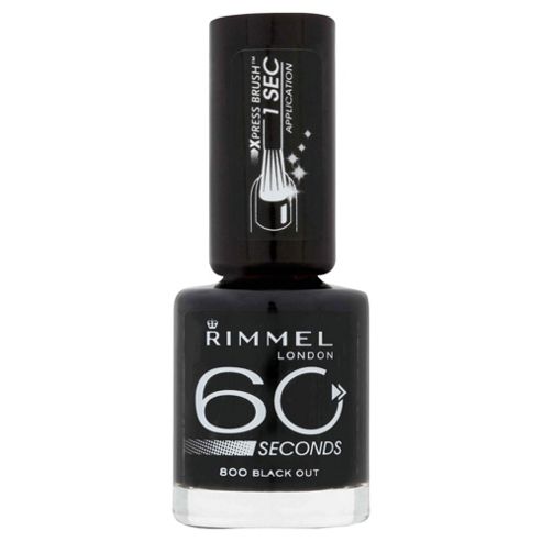 Image of Rimmel 60 Seconds Nail Polish Black Out