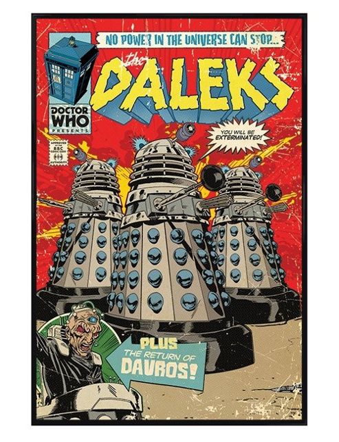 Image of Gloss Black Framed Dr Who The Daleks No Power In The Universe Can Stop Poster