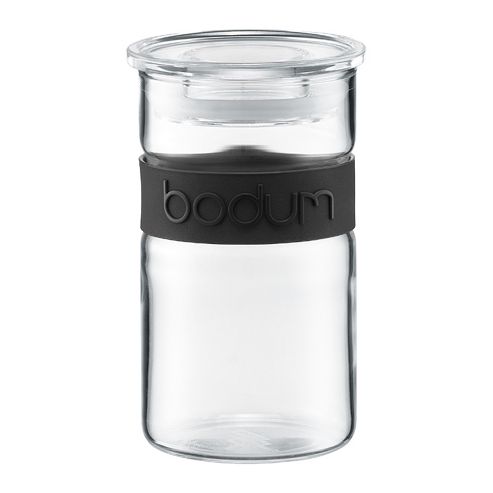 Image of Bodum Presso Glass Storage Jar 0.25ltr / 8oz - Black