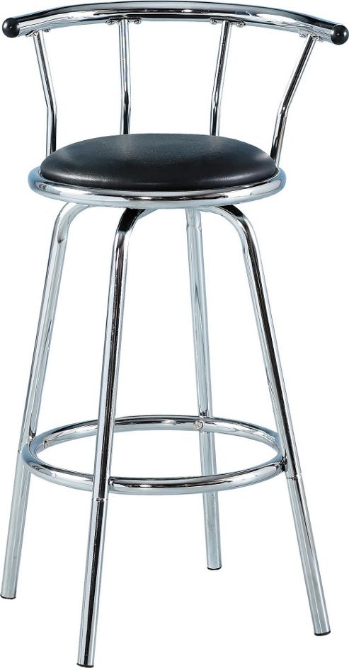Image of Home Essence New Bermuda Swivel Bar Chair - Black