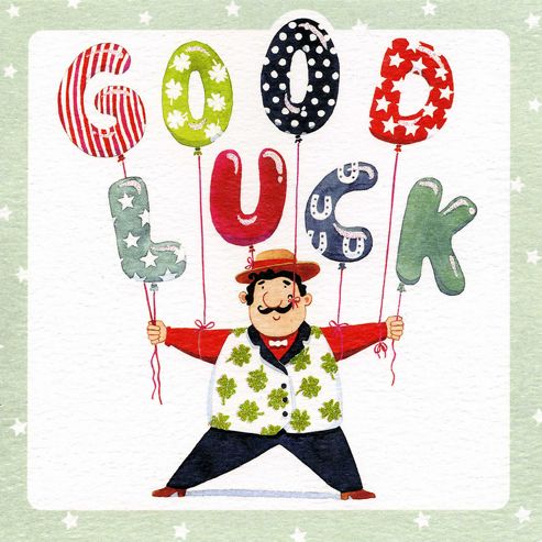Image of Holy Mackerel Good Luck - Balloons Greetings Card