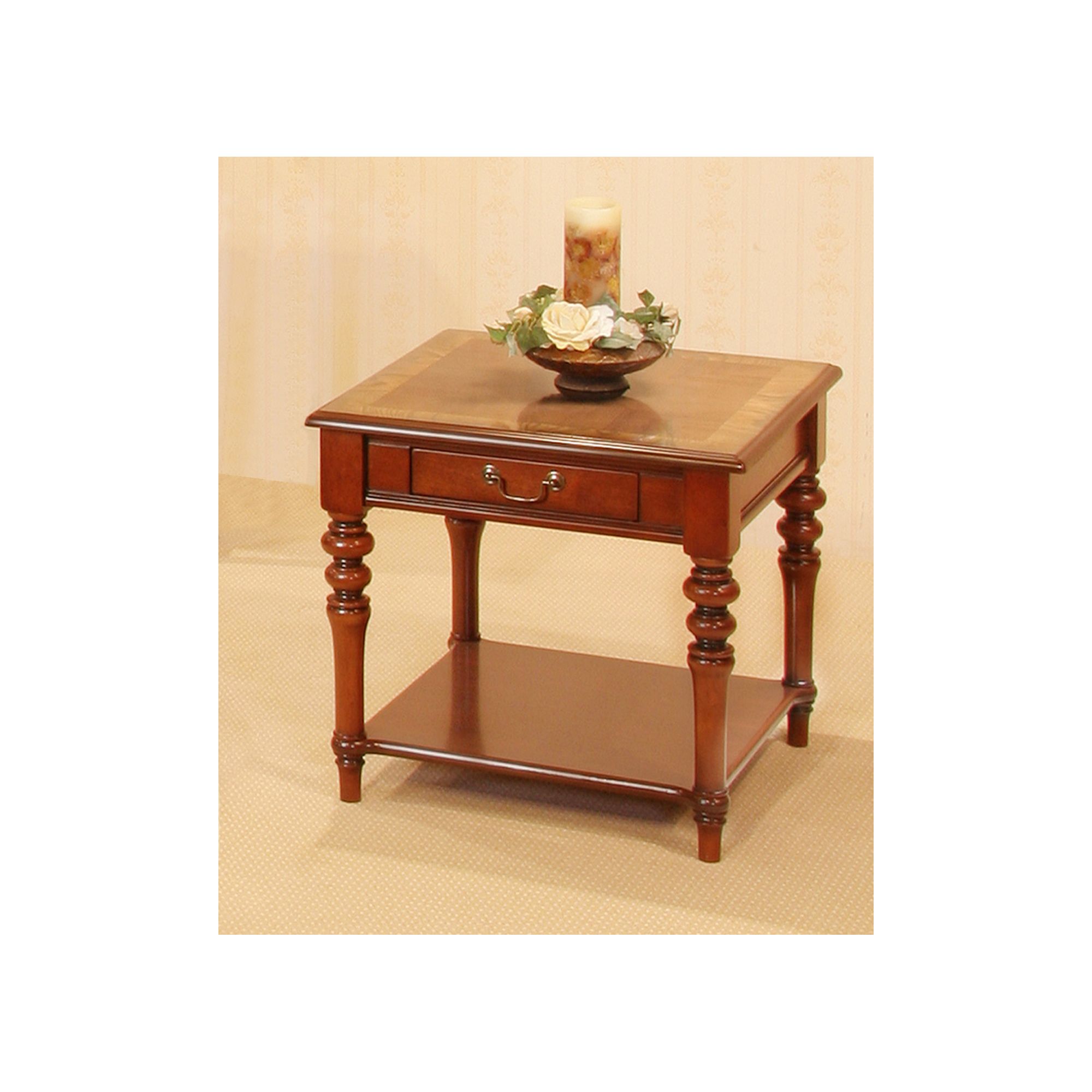 Solway Furniture Aspen Lamp Table in Mahogany and Ash (Set of 2) at Tesco Direct