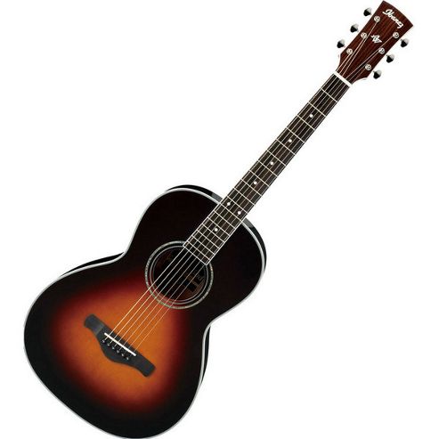 Image of Ibanez Artwood Vintage 6 String Acoustic Guitar Brown Sunburst Avn1-bs