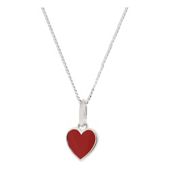 Ladybird Red Enamel Heart Pendant
