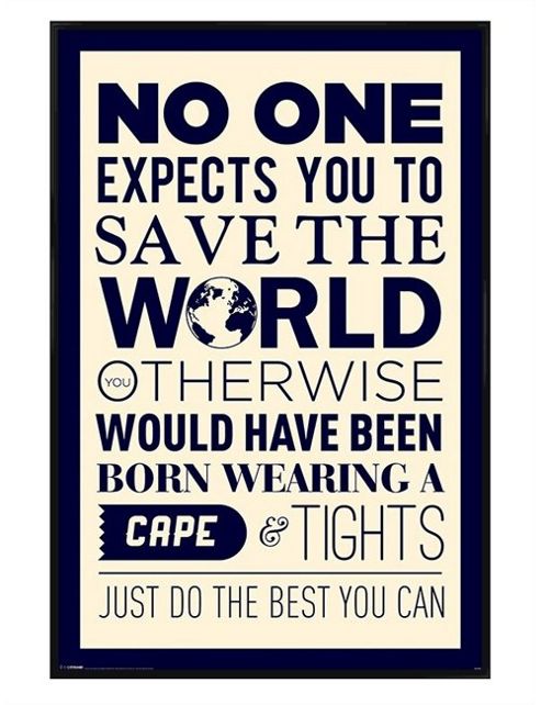 Image of Gloss Black Framed Save The World Poster