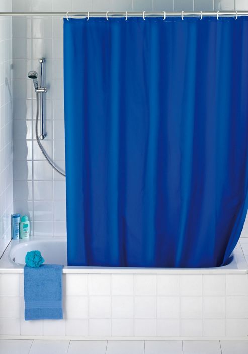 Image of Wenko Shower Curtain In Uni Night Blue