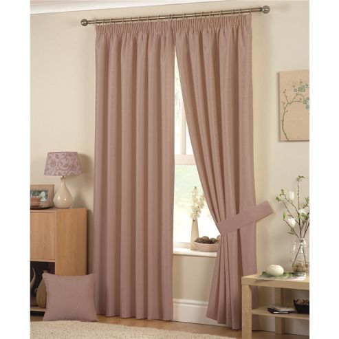 Image of Curtina Hudson 3 Pencil Pleat Lined Curtains 90x72 Inches (228x183cm) - Coffee