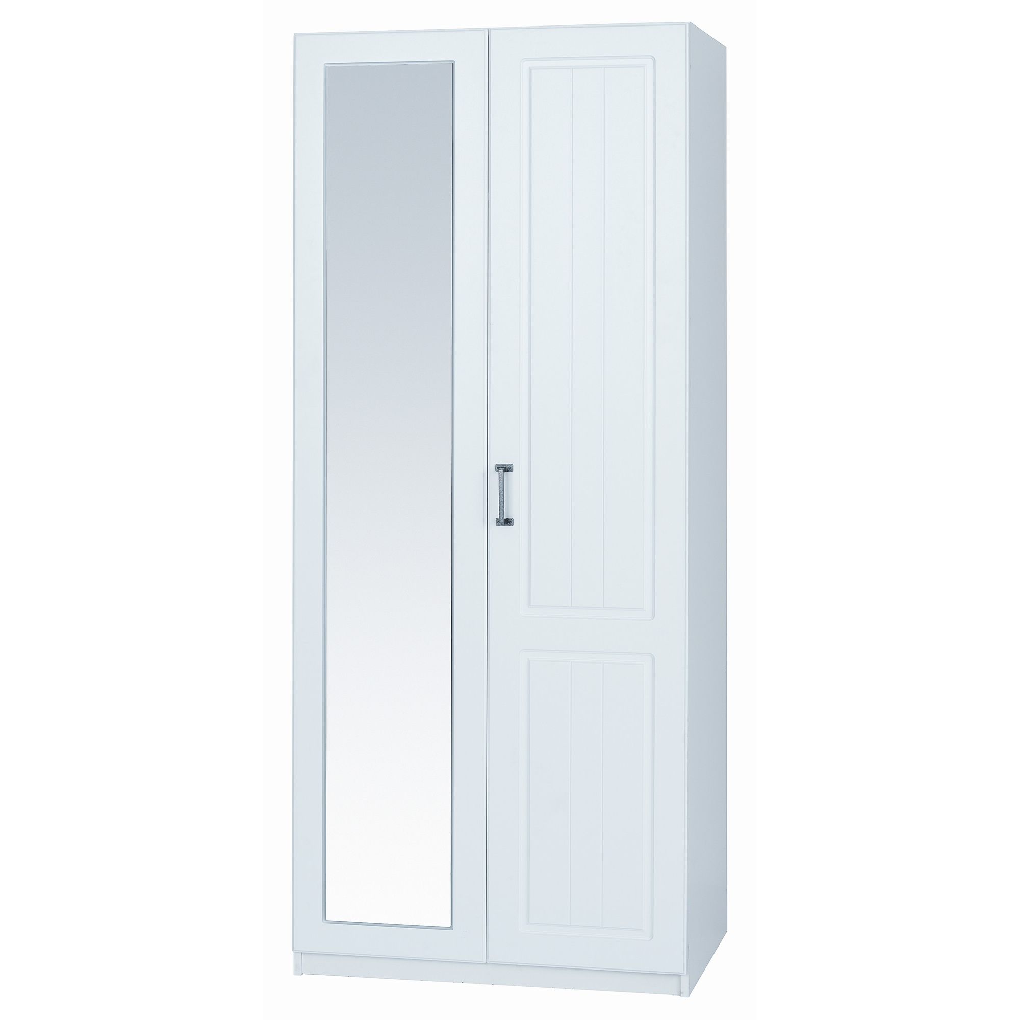 Alto Furniture Visualise Century Wardrobe with Mirror in Pearl White at Tesco Direct