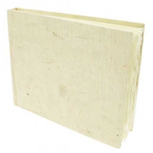 Image of Handmade Paper Hardback Sketchbook Small, White Rough, 13cm X 16cm. 210gsm