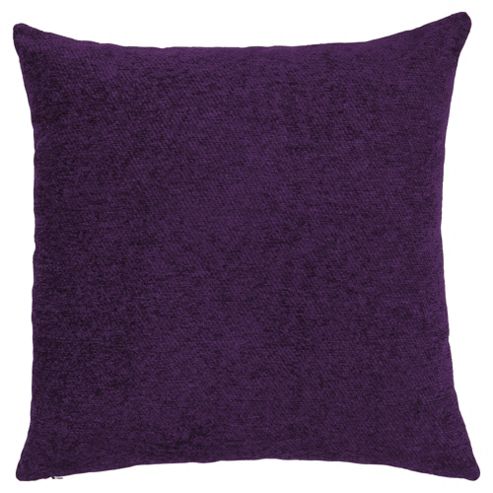 Image of Plain Chenille Cushion, Plum