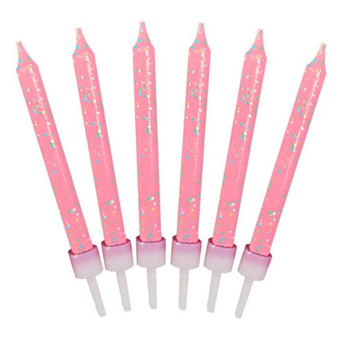 Image of Glitter Candles - Pink