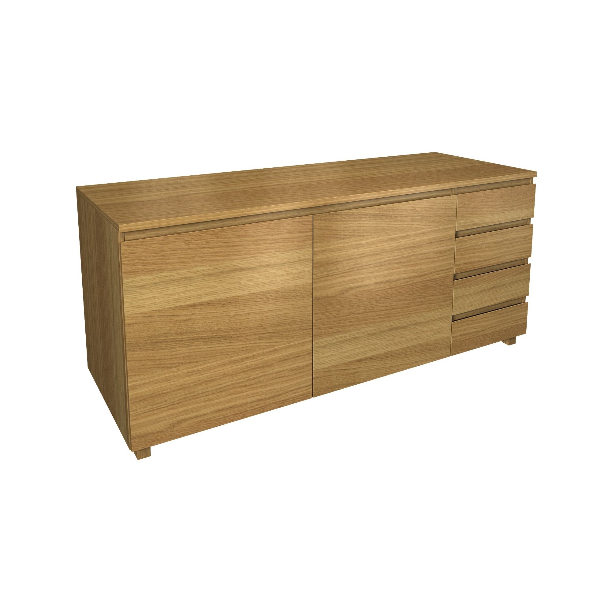 Urbane Designs Hadlee Contemporary Oak Livingroom 2 Door 4 Drawer Sideboard at Tescos Direct