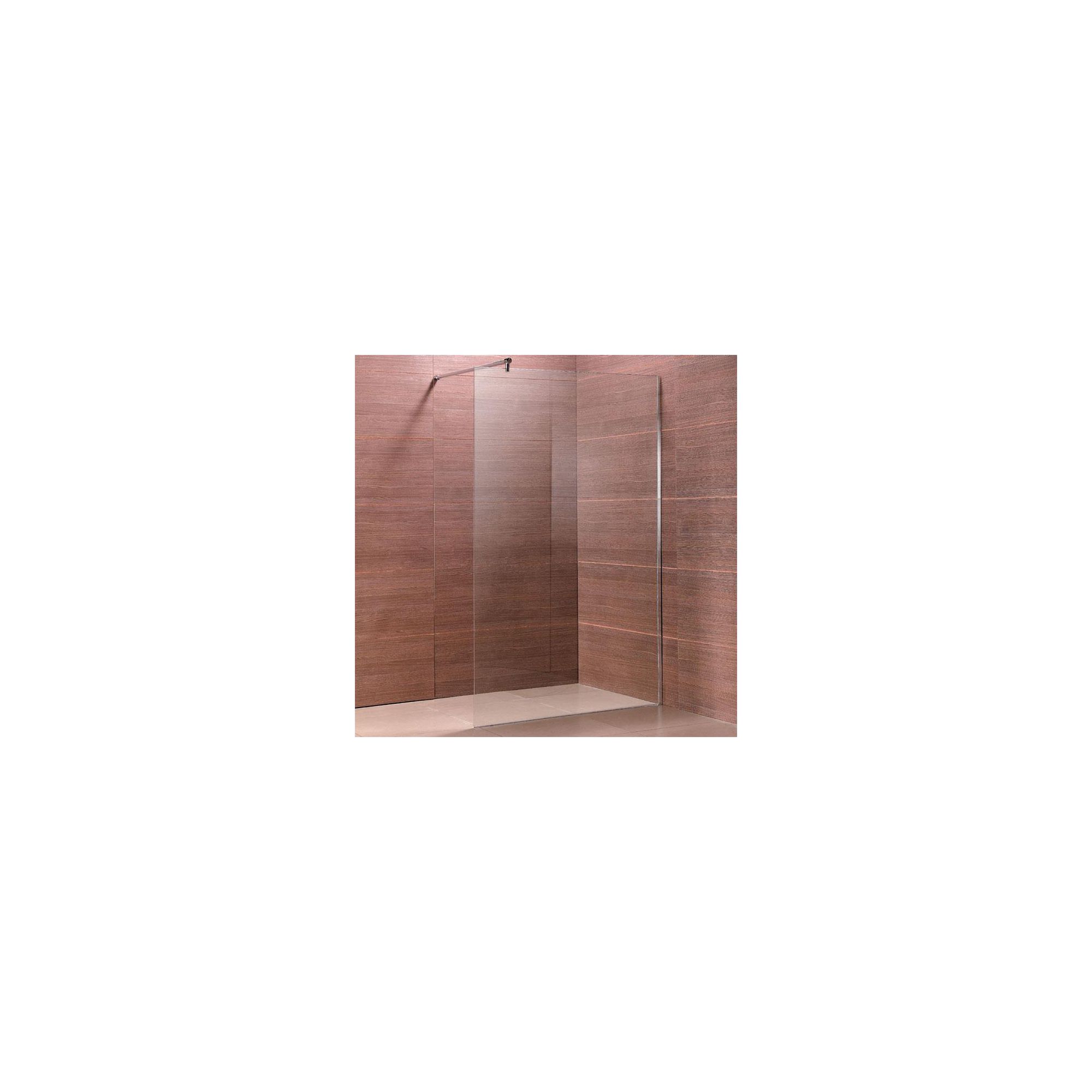 Duchy Premium Wet Room Glass Shower Panel, 1200mm x 700mm, 8mm Glass, Low Profile Tray at Tesco Direct