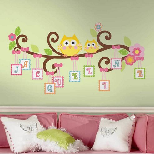 Image of Scroll Branch With Letters Wall Art