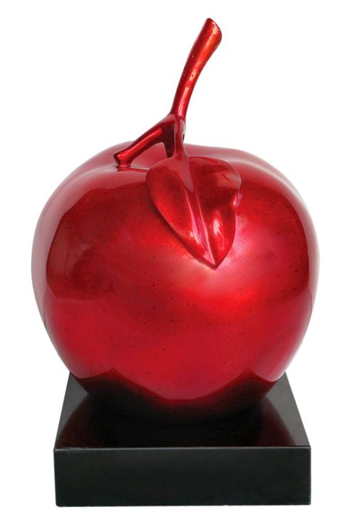 Image of Premier Housewares Apple Sculpture - Red