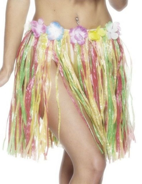 Image of 46cm Hawaiian Hula Skirt Multicolour