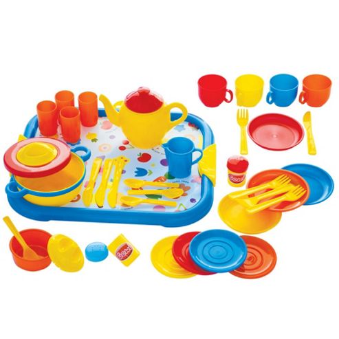 Image of Gowi Toys 454-37 Dinner Service (blue - 40 Piece Set)