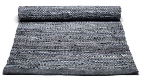Image of Rug Solid Dark Grey Rug - 135cm X 65cm (4 Ft 5 In X 2 Ft 1.5 In)