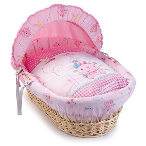 Image of Clair De Lune Lottie & Squeek Wicker Moses Basket (natural)