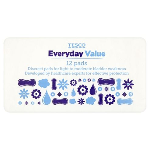 Image of Tesco Everyday Value Incontinence Pads - 12 Pack