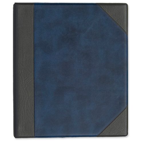 Image of Goldline De Luxe Business Card Binder Pvc A-z Index 180 Pockets A4 Blue And Black Ref Dbcb9-bluz