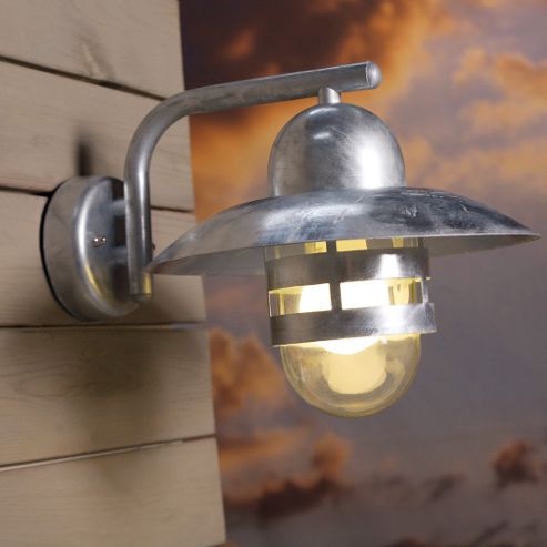 Image of Nordlux Nibe Wall Light - Galvanized Steel / Glass