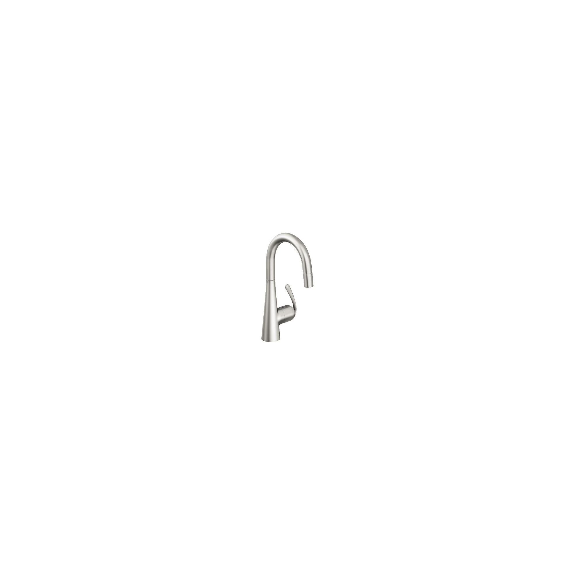 Grohe Zedra Mono Sink Mixer Tap, Pull-Down Spray, Single Handle, RealSteel at Tesco Direct