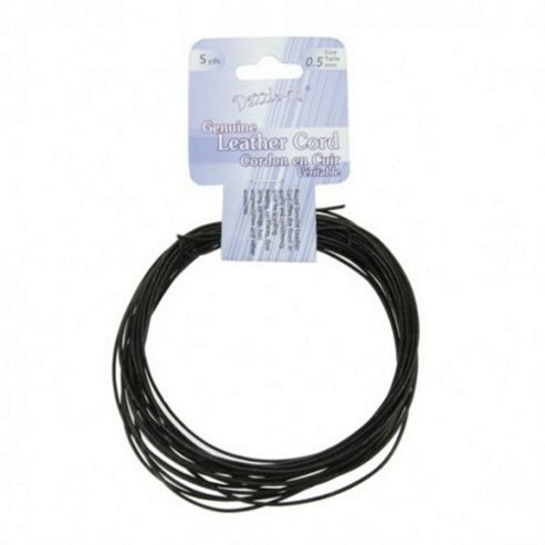 Image of Leather Cord 0.5mm Round Black 5yds