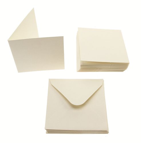 Image of 3x3 Card Blanks 300gsm 20pk - Cream.