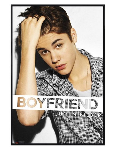 Image of Justin Bieber Gloss Black Framed Boyfriend Poster