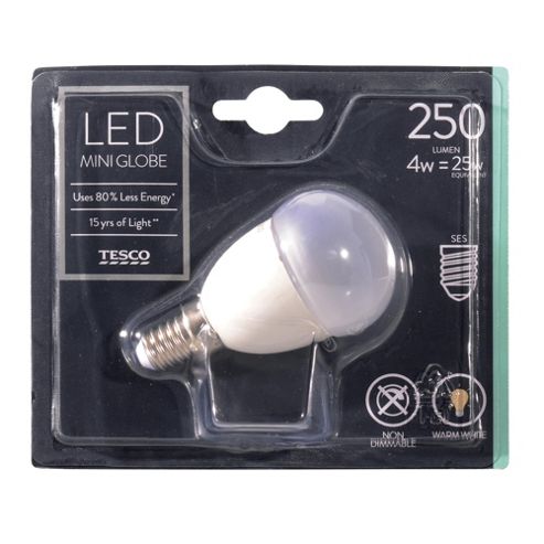 Image of Tesco Led Star Classic Cabdle Mini Globe 25w E14 Small Edison Screw Light Bulb