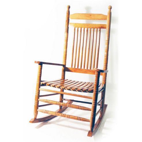 Image of Solid Wood Traditional Rocking Chair - Oak