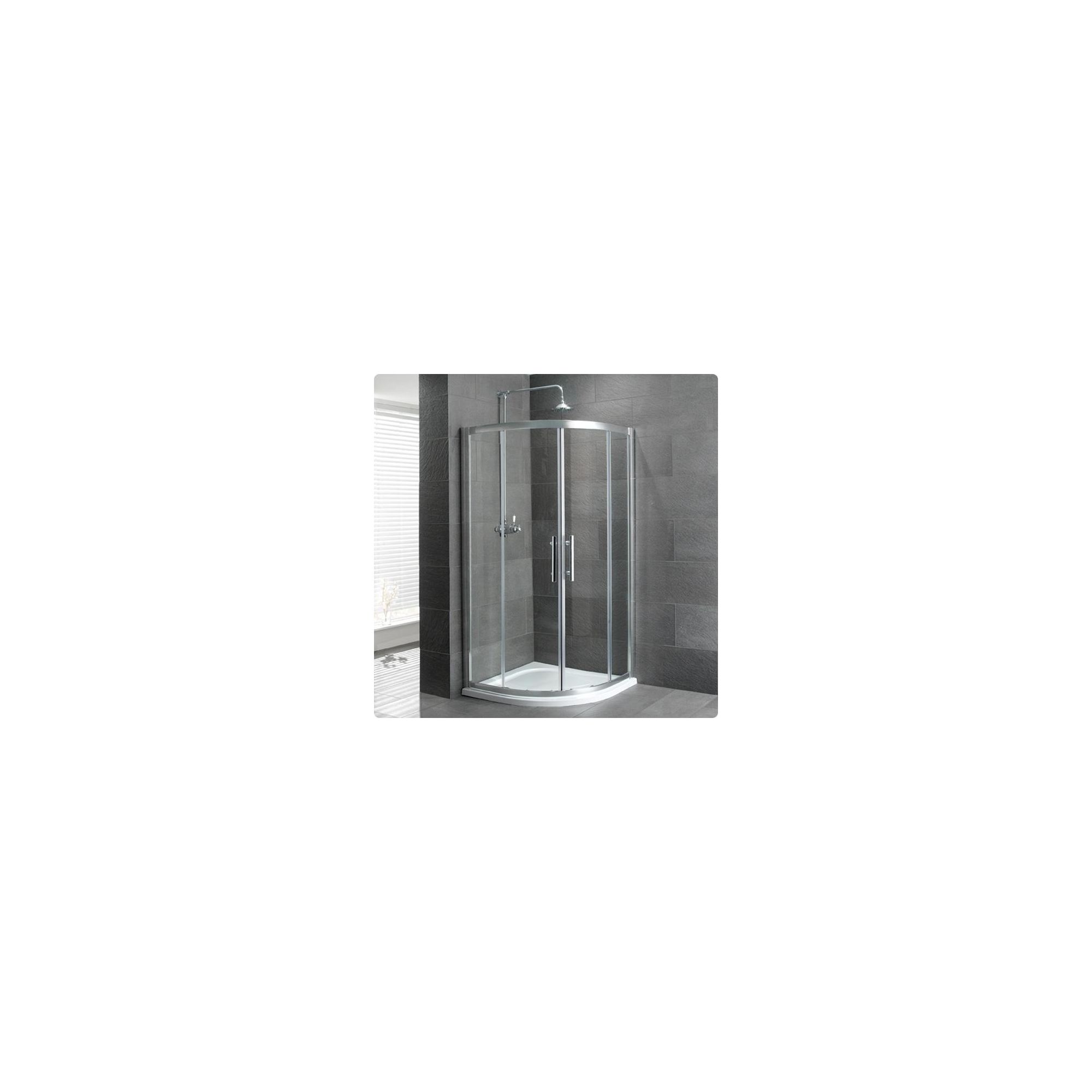 Duchy Select Silver 2 Door Quadrant Shower Enclosure 800mm, Standard Tray, 6mm Glass at Tesco Direct