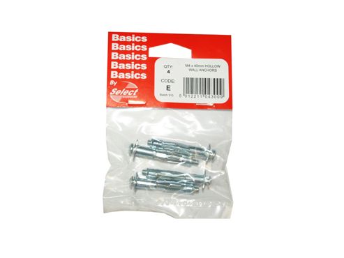 Image of Basic 43009 Hollow Wall Anchors M4x40mm X4