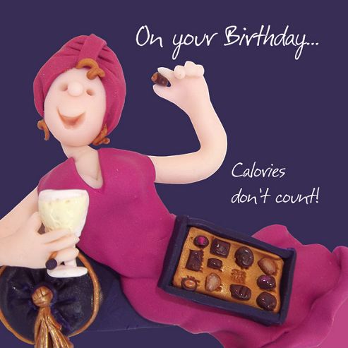 Image of Holy Mackerel Happy Birthday. On Your Birthday Calories Don't Count Greetings Card