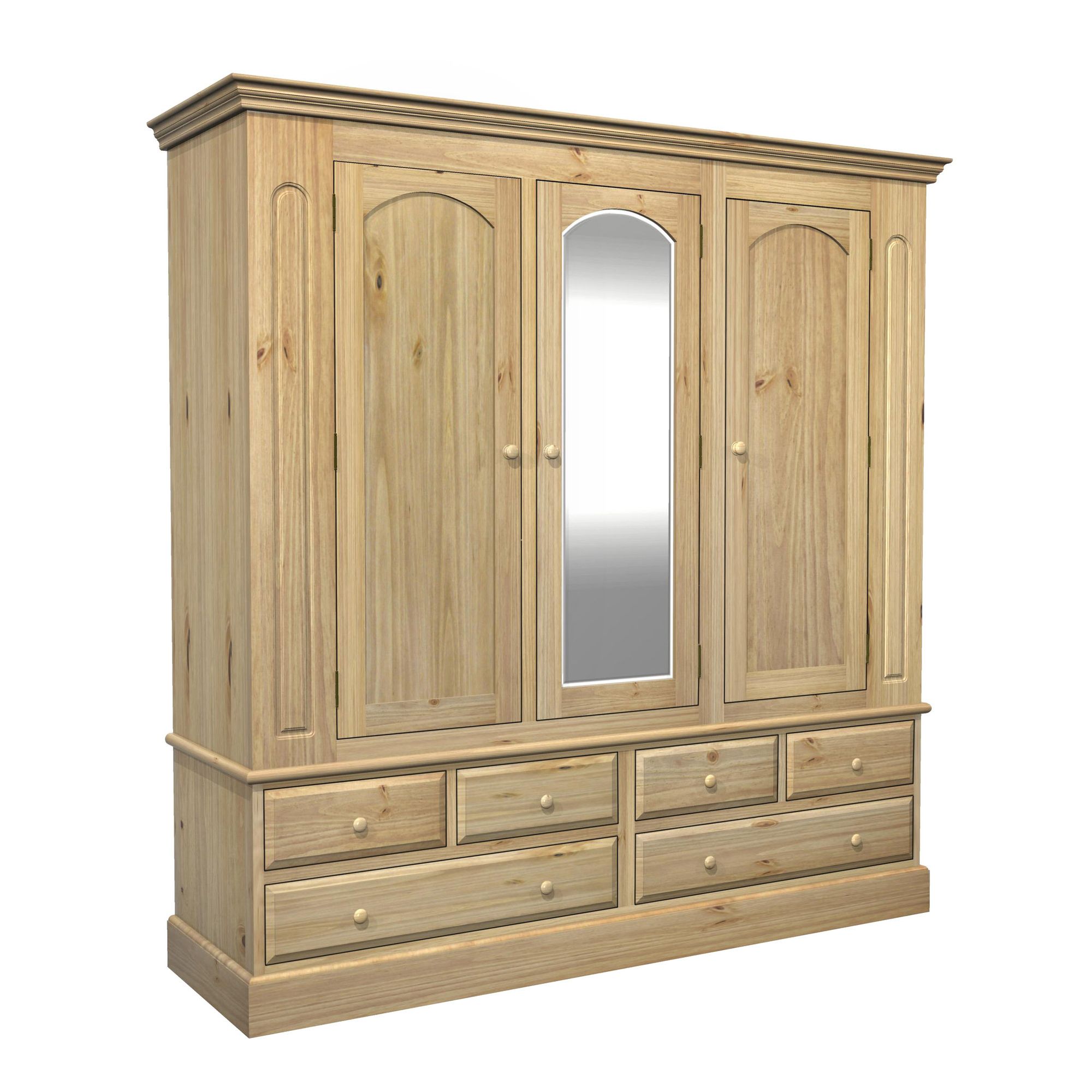 Kelburn Furniture Woodland Pine Triple Wardrobe at Tesco Direct